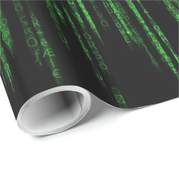 Matrix Code 1 Wrapping Paper by Ronspassionfordesign at Zazzle