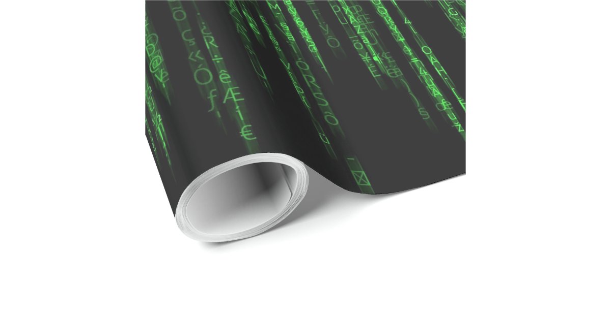 Matrix Code 1 Wrapping Paper Zazzle