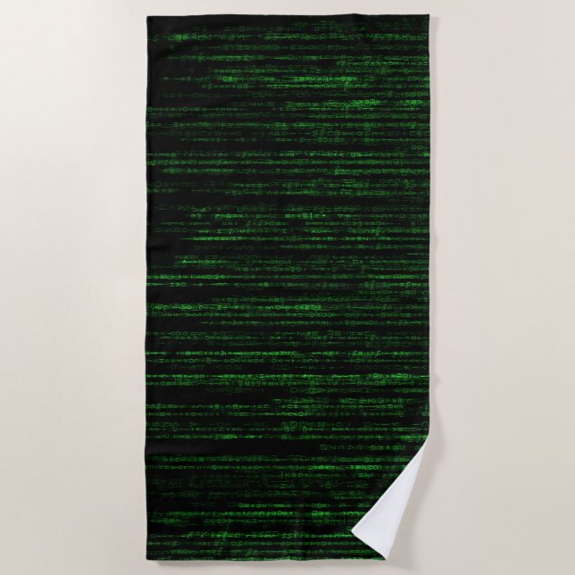 Matrix code beach towel (Front)