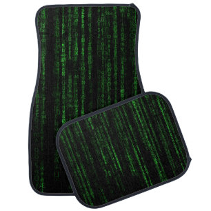 Matrix code car floor mat