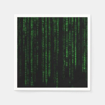 Matrix Code Napkins by Pir1900 at Zazzle