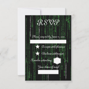 Matrix code RSVP card