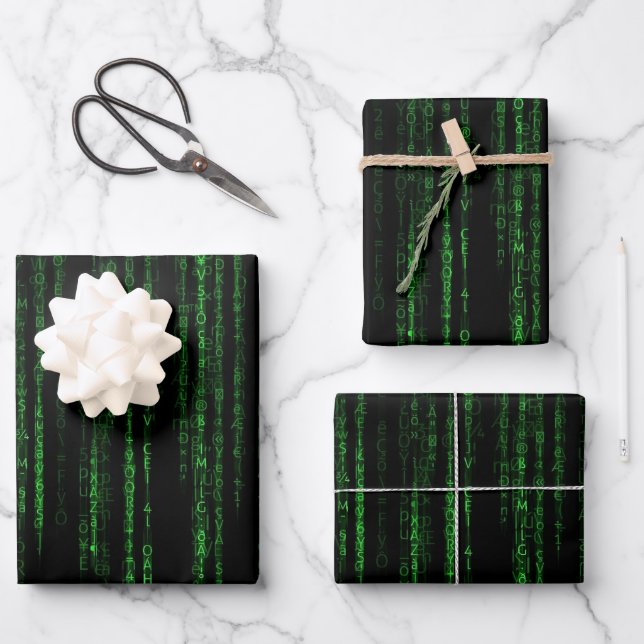 Matrix code wrapping paper sheets (Front)