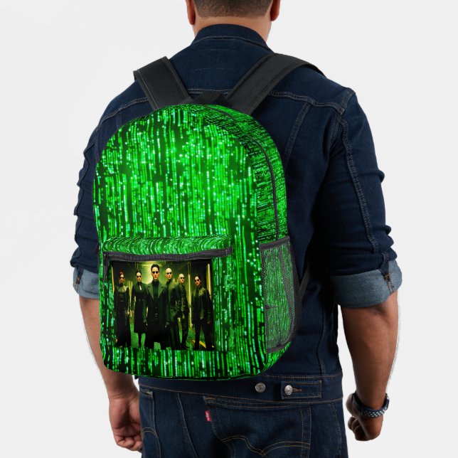 Matrix-Inspired Party Cover Image Futuristic Style Printed Backpack (Insitu (Model))