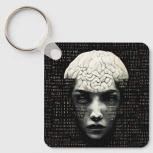 Matrix Man Binary Code Keychain