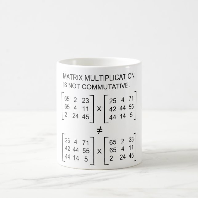 Matrix multiplication mug (Center)