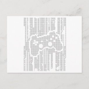 Matrix Pad - Controller Gamer Video Games Gaming Postcard