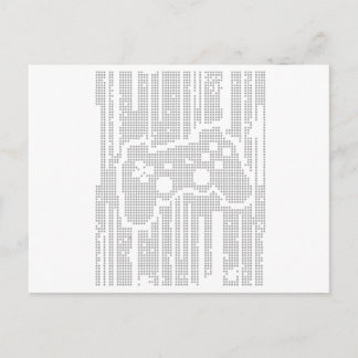 Matrix Pad - Controller Gamer Video Games Gaming Postcard