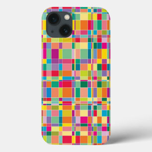 Matrix Squares Rainbow Mosaic Colors Phone Casing iPhone 13 Case