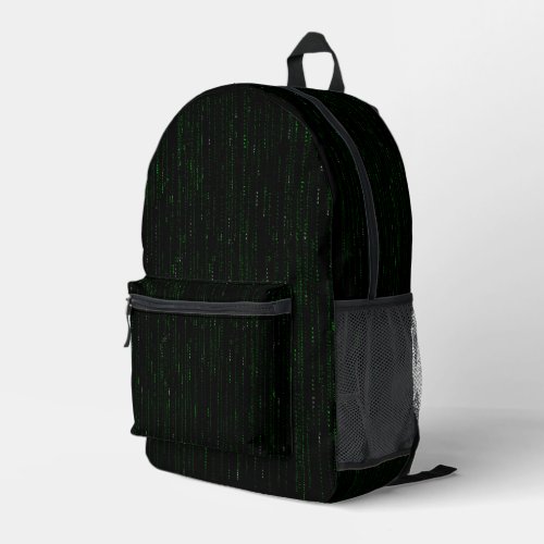 Matrix Style Design  Printed Backpack
