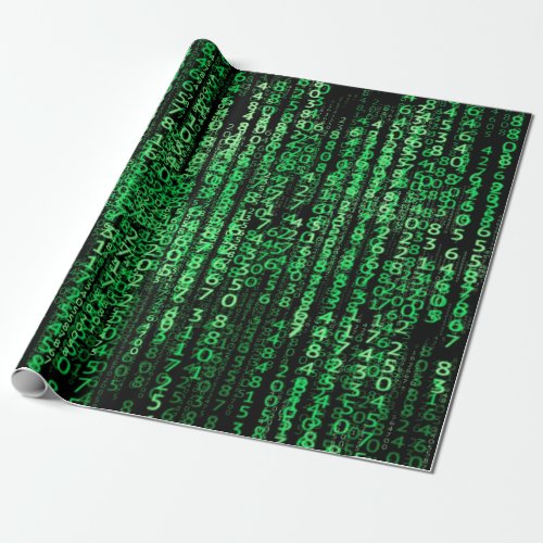 Matrix technology tech data wrapping paper