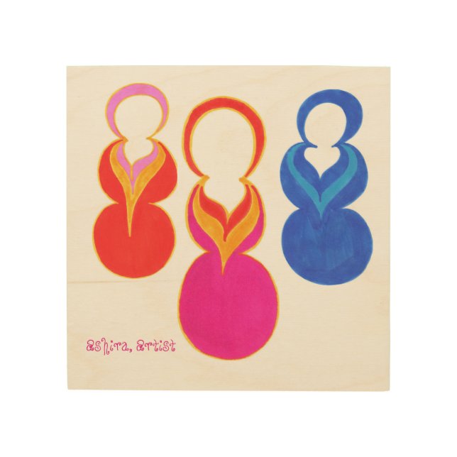 Matroishka Matroyshka Wood Wall Art (Front)