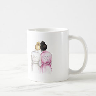 Matron of Honor? Blonde Bun Bride Black Bun Maid Coffee Mug