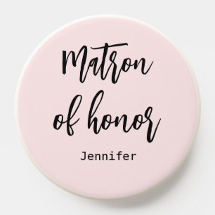 Matron of Honor Blush Pink Black PopSocket