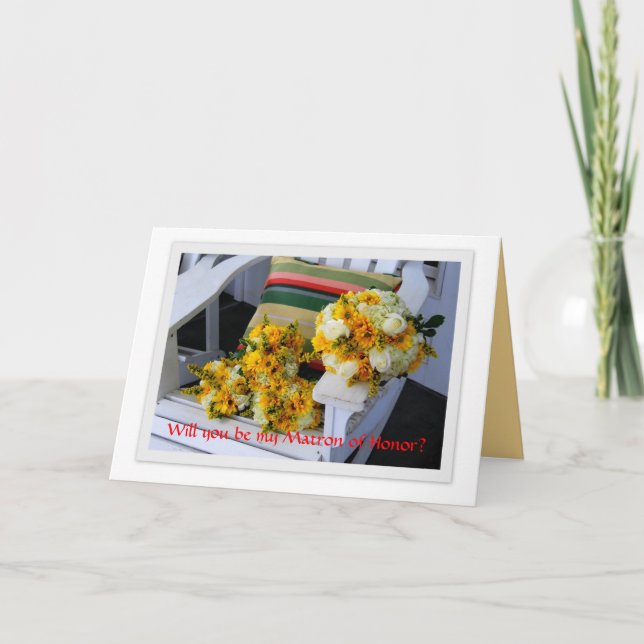 Matron of Honor, Bouquets, Adirondack Chair Invitation (Front)
