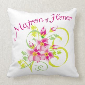 Matron of Honor Bridal Party Pillow