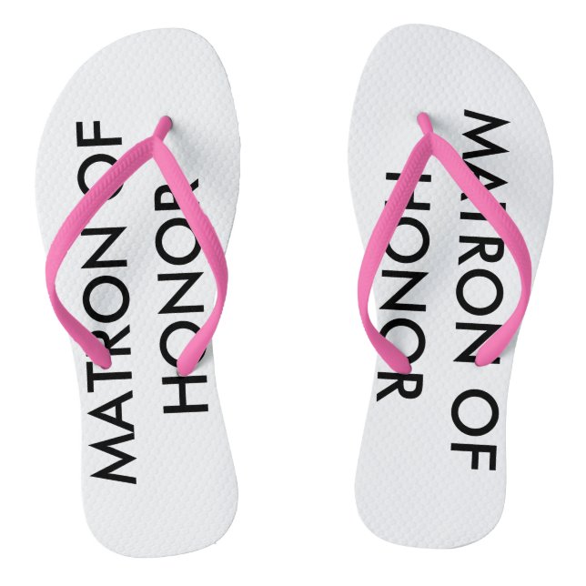 Matron of Honor Bride Wedding Flip Flops (Footbed)