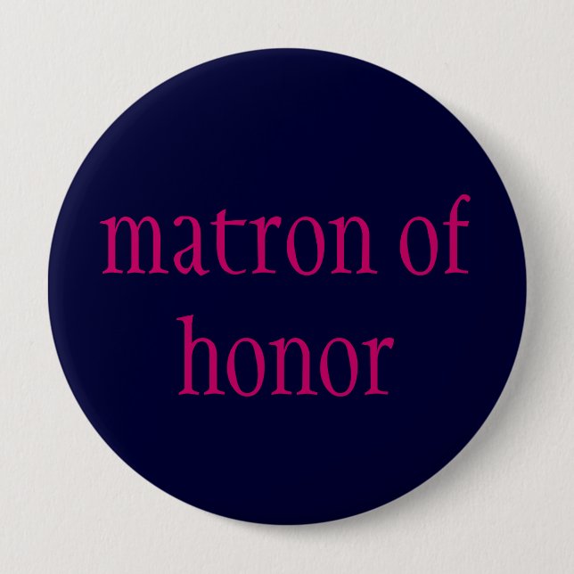 "matron of honor" button (Front)