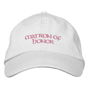 Matron of Honor Cap-/pink Embroidered Baseball Hat