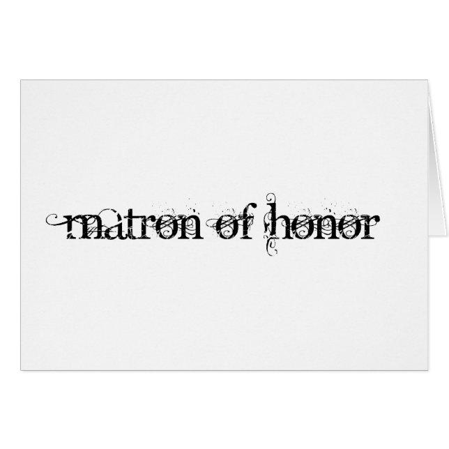 Matron of Honor Cards (Front Horizontal)