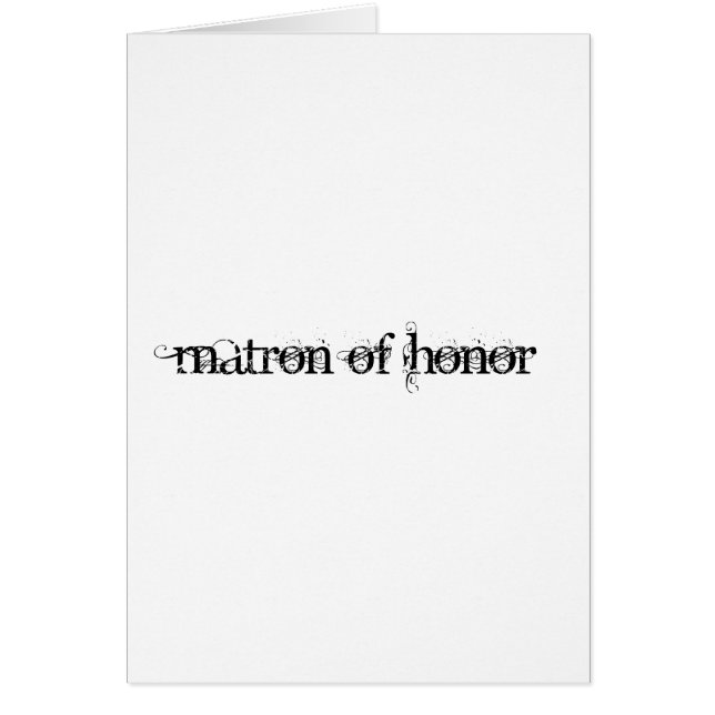 Matron of Honor Cards (Front)