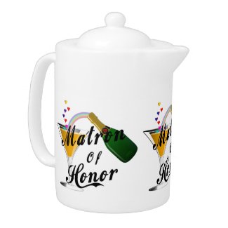 Wedding Matron Of Honor Teapot