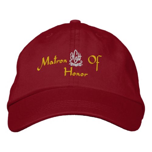 Matron Of Honor Embroidered Baseball Cap