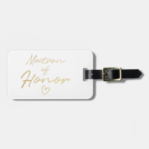 Matron of Honor - Gold faux foil Luggage Tag