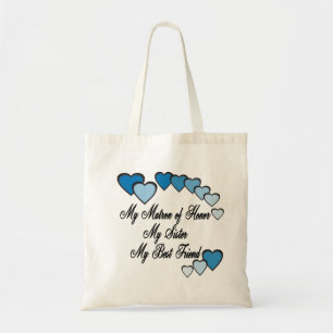 Matron of Honor Hearts Tote Bag