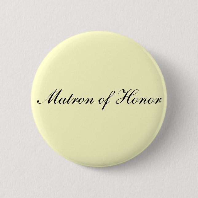 Matron of Honor Ivory Button (Front)