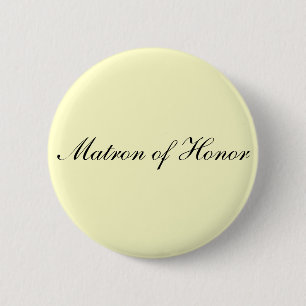 Matron of Honor Ivory Button