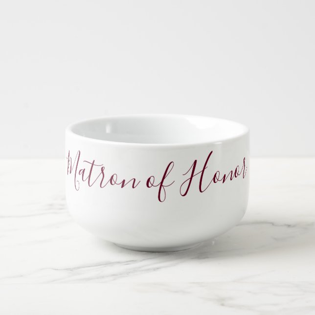 Matron of Honor Lovely Soup Mug (Front)