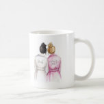 Matron of Honor? Mug Black Bun Bride Dk Bl Maid<br><div class="desc">Ask your friends and family to stand beside you with a functional keepsake! On this mug, a Black Bun Bride is featured with her Dark Blonde Bun Matron of Honor. The back reads "Will you be my Matron of Honor?". I’m so excited to now be offering my very popular “Will...</div>