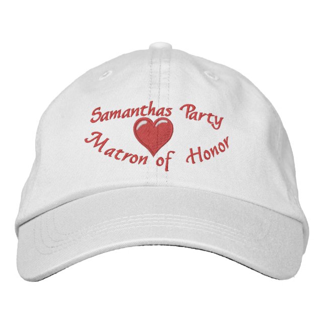 Matron of honor party embroidered baseball hat (Front)