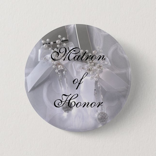 Matron of Honor Pinback Button (Front)