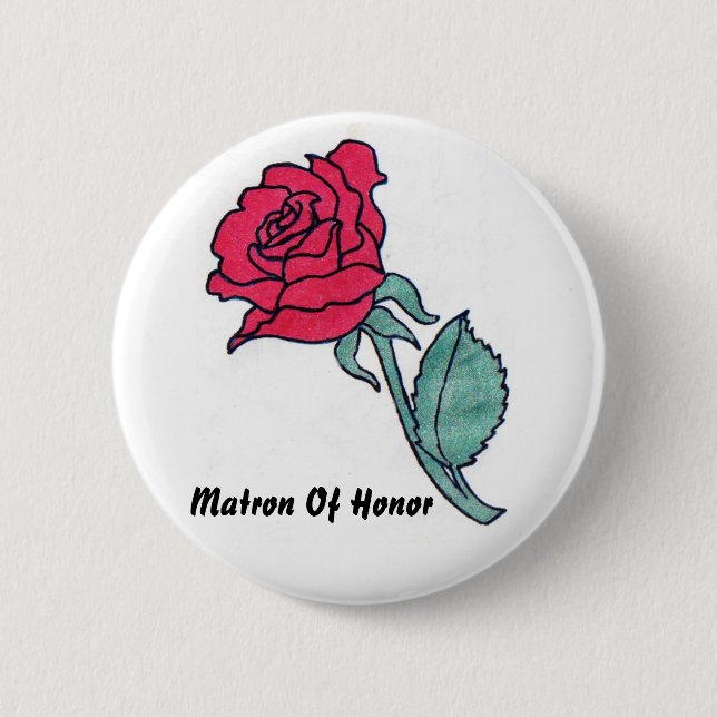 Matron Of Honor Pinback Button (Front)