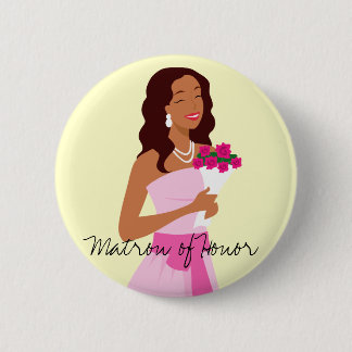 Matron Of Honor Pink Wedding Gown Button