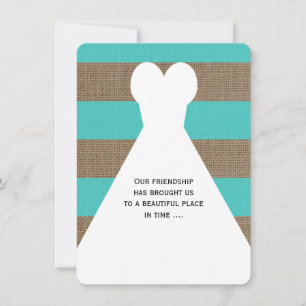 Matron of Honor Poem Turquoise Invitation