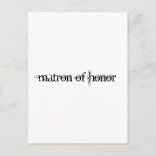 Matron of Honor Postcard