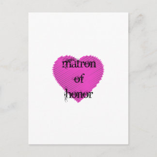 Matron of Honor Postcard