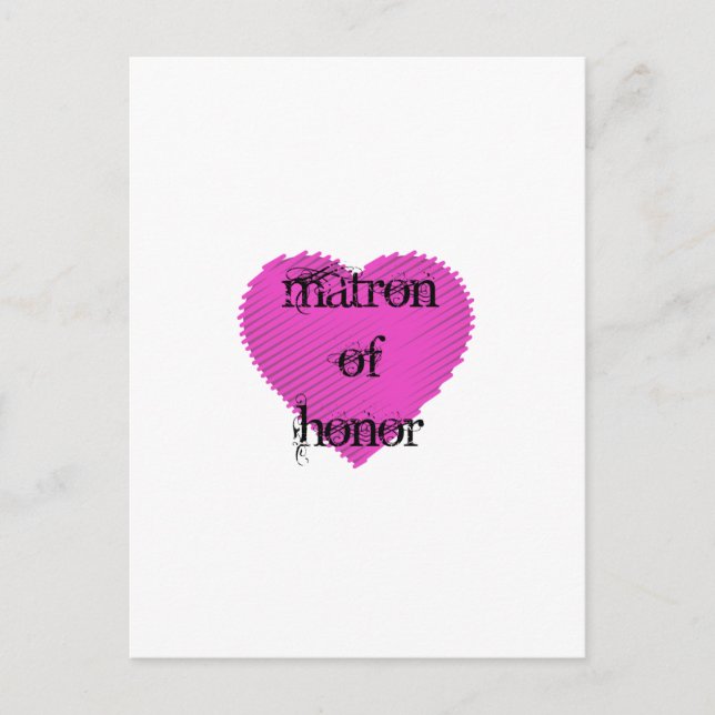 Matron of Honor Postcard (Front)