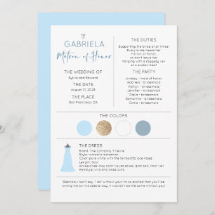 Matron of Honor Proposal & Information