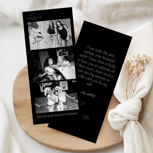 Matron of Honor Proposal Photo Strip Photo Booth 