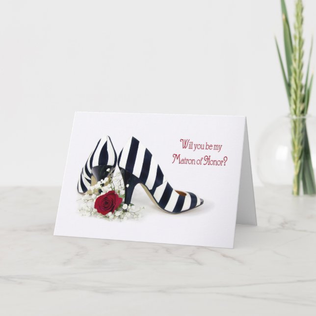 Matron Of Honor Request Invitation (Front)