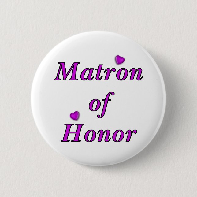 Matron of Honor Simply Love Button (Front)