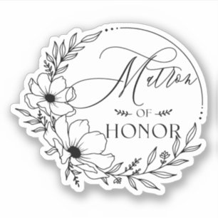 matron of honor sticker