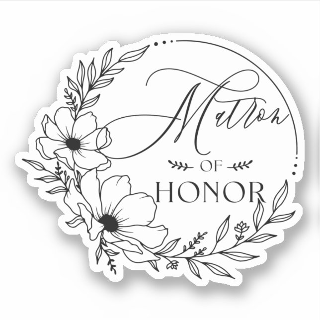 matron of honor sticker (Front)