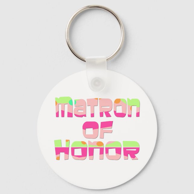 Matron of Honor Tees and Gifts Keychain (Front)