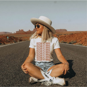 Matron of Honor Terracotta Matching Bridal Party T-Shirt