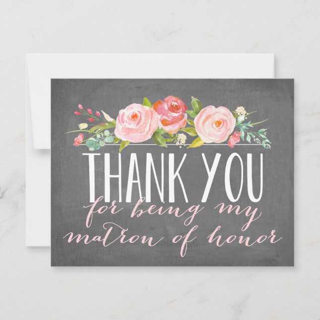 Matron of Honor Thank You | Bridesmaid (Front)